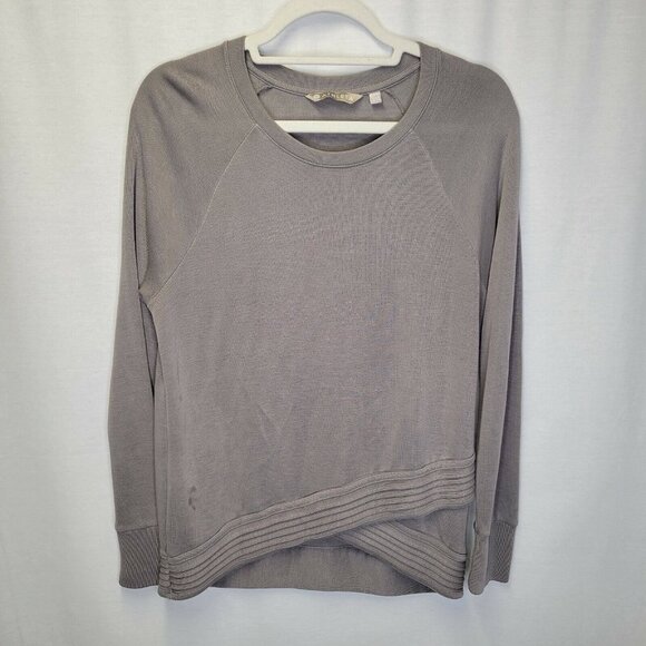 Athleta Tops - Athleta Women's Medium Shirt Top Gray Long Sleeve Criss Cross Hem